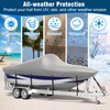 MOFCOVER 17-19ft Trailerable Boat Cover, 1200D Oxford Heavy-Duty Waterproof Boat