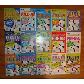 Lot of 10 Penny Press Fill-Ins Puzzle Books UNSORTED Famous Classic Favorite