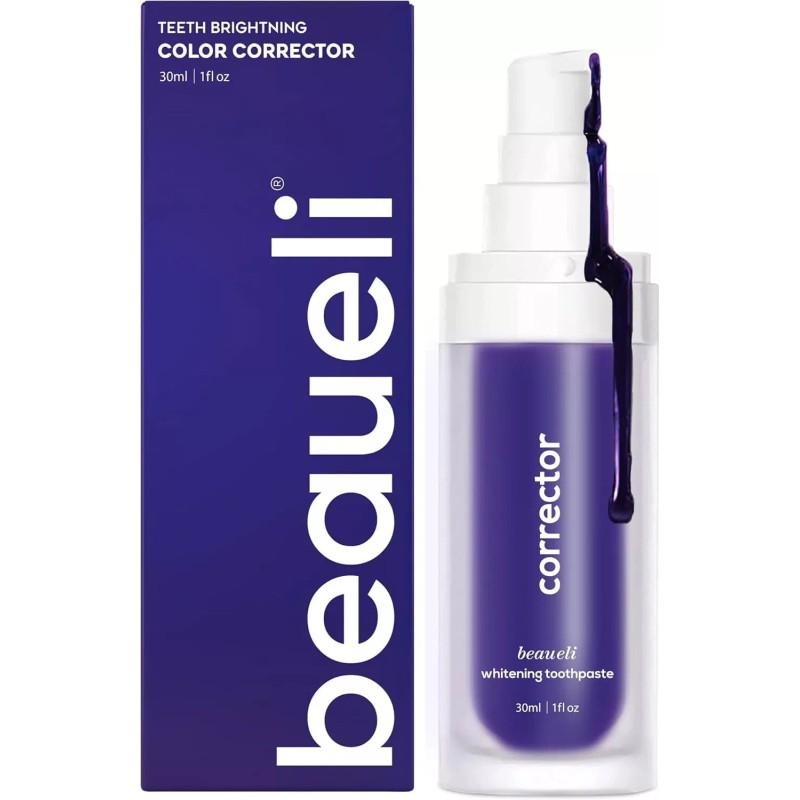 Beaueli Purple Toothpaste for Teeth Whitening. 2 PACK