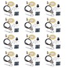 12 Packs 50MM Guitar Pickup Piezo Transducer Prewired Amplifier With