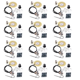 12 Packs 50MM Guitar Pickup Piezo Transducer Prewired Amplifier With 6.35MM Output