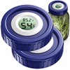 ZHANXUBIO Airtight Mason Jar Lids Built-In Stash Hygrometer Herb Curing
