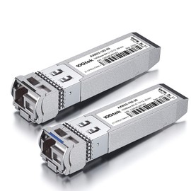 10Gtek a Pair of 10Gb SFP+ Bidi Transceiver, 10GBase-BIDI 1270nm/1330nm SMF, up to 20km, Compatible with Cisco SFP-10G-BXD-I/SFP-10G-BXU-I, Ubiquiti UniFi, Mikrotik, Netgear, Open Switch