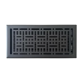 Empire Register Co. 6" x 14" Premium Vent Covers for Home Floor Only, Metal Damper Attached Floor Register, Heavy Duty Steel Walkable Floor Air Vent Covers, Register Cover Vents: Textured Black Finish