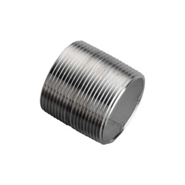 Stainless Steel 304/304L Pipe Fitting, Close Nipple, Schedule 40 Welded, 3" NPT Male, 2-5/8" Length