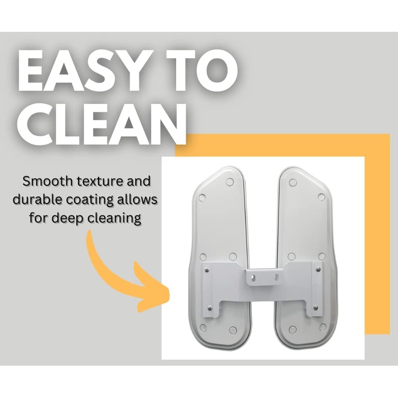 Fix Position Toilet Back Support — 2-Panel Backrest Toilet Assistance