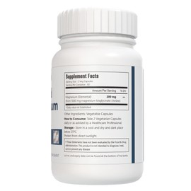 VitaCosmoX Chelated Magnesium Bisglycinate, 200mg, 120 Vegan Capsules, 60 Servings, Gluten Free, Non-GMO, and Vegetarian Friendly