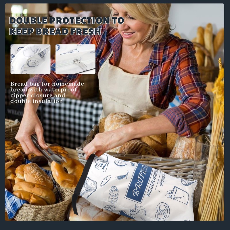 CHRI Reusable Bread Bags Pack of 2, 30 x 43