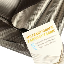 Military Grade Faraday Fabric Shielding Fabric, Nickel Copper, Faraday Fabric, Signal Fabric Blocking 109×274cm
