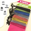24 Pcs Mesh Bags Drawstring Mesh Laundry Bag Stuff Sack