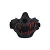 Fangs Mesh Lower Face Airsoft Protective Gear Mask (Color: Black)