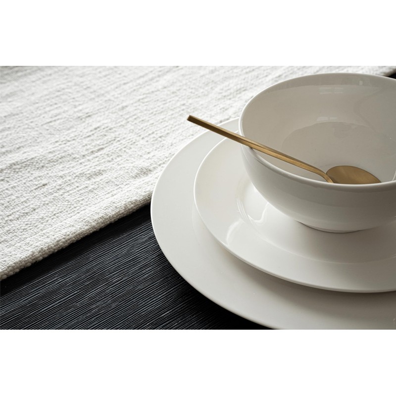 Square House New Bone China 12 Piece Dinnerware Set, Santorini