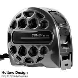 2 PCS Stainless Steel Tape Measure, 25 FT /7.5M Retractable Body Measuring Tapes, Waterproof Rustproof Handy Measurement Tapes with Double-Sided Scale for Household Construction Woodworking