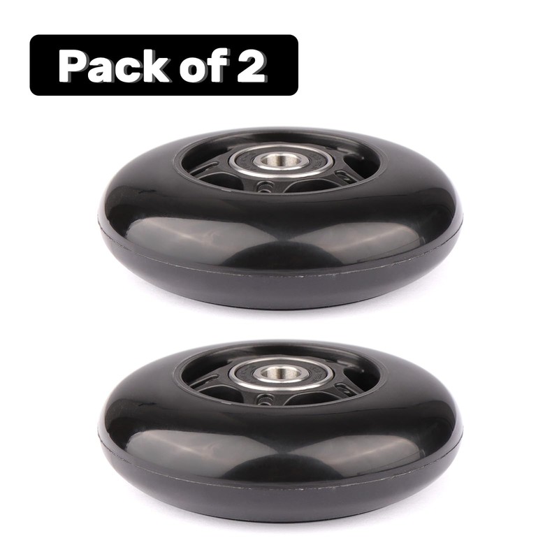 WHEELGOO 2-Pack PU Luggage Suitcase Replacement Wheels Repair Kit w/ABEC-7