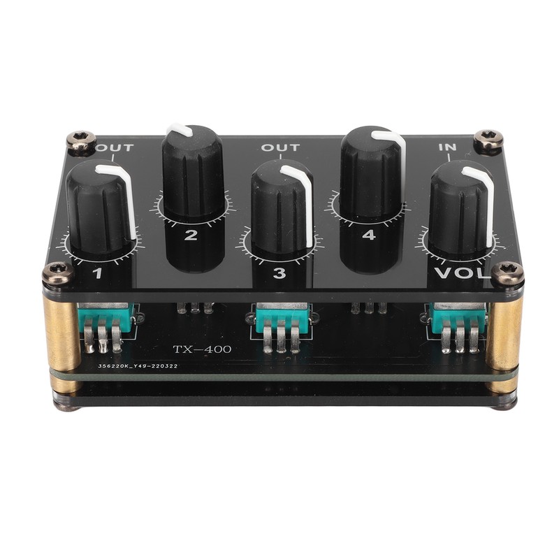 Mini Stereo 4 Channel Line Mixer Low Noise Professional 4