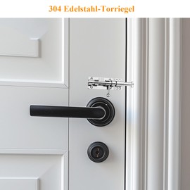 Sliding Bolt Gate Latch Solid Lock Bolt Heavy Duty 304 Stainless Steel Latch Lock Security Latch Door Bolt Reinforced Gate Accessories with Dust Box for Barn Fence Shed Cellar