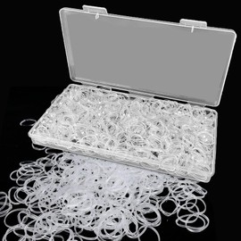 500 Pcs Small Hair Rubber Bands,Soft Mini Hair Elastics Hair Ties,Clear Elastic Hair Bands,Elastic Hair Ties,Clear Hair Bands,Small Hair Bands for Women Hair,Kids Hair,Braids Hair,Beard etc(with Box)