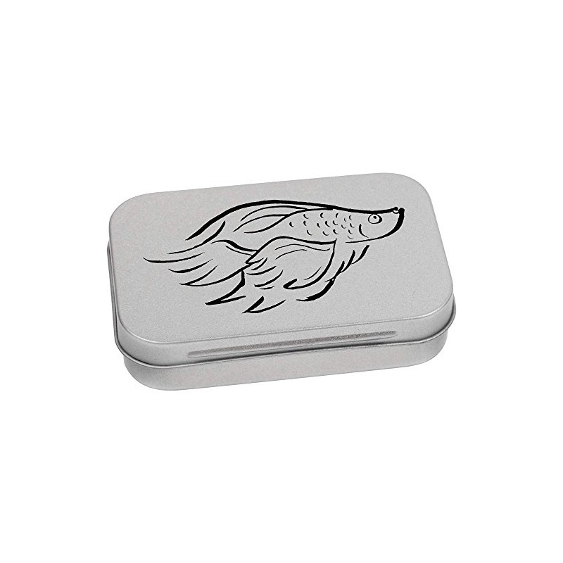 Azeeda 95mm 'Betta Fish' Metal Hinged Tin/Storage Box (TT00088581)