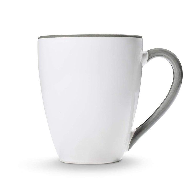 GMUNDNER KERAMIK Breakfast Cup Max Capacity: 0.3 Litres Grey Rim