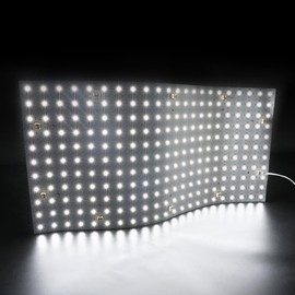 SuperlightingLED 1 Pc 6000K Daylight White LED Sheet for Backlighting, 24V 28W 19.2"x9.6" Slim Flexible Cuttable Connectable LED Sheet Light, Connectors and Adhesive Backing (Daylight White 6000K)