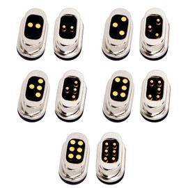 1Pair 1Pin/2Pin/3Pin/4Pin/5Pin Runway Magnetic Pogo Pin Connector,5V 2A DC Power Male+Female Socket Charge Spring Loaded Magnet Pogo Pin Connector DC Power Charging Connector Power Socket (6Pin)