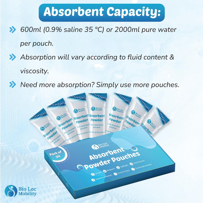 Bio-Lec Mobility Absorbent Pouches | Individual Satchets | Pack of