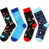 HAPPYPOP Men's Medical Socks, Doctor Gifts for Nurse, 4 Pack,