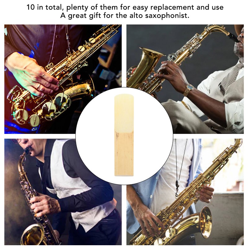 10Pcs Tenor Saxophone Reeds Set Bb Key Sax Replacement Parts