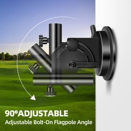 Hifor Suction Cup Flag Holder for RV,Camper Flag Pole, Car Flag Mount Truck Flag Pole Mount Kit for RV, Truck, Trailer, SUV(Adjustable Angle, Black)