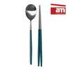 am Italian 4-person cutlery set square solid all-in-one 4P (spoon