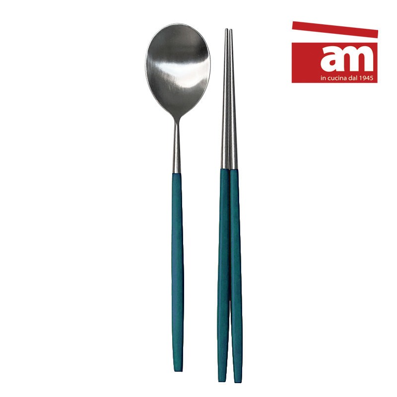 am Italian 4-person cutlery set square solid all-in-one 4P (spoon