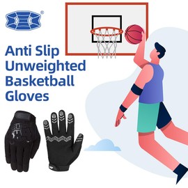 Seibertron Anti Slip Basketball Gloves - Unweighted Ball Handling Gloves for Training or Driving Black Youth M