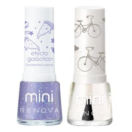 Renova Esmaltes para Uñas Mini duo Galaxia y Brillo cada uno 7.7ml                                                                                    