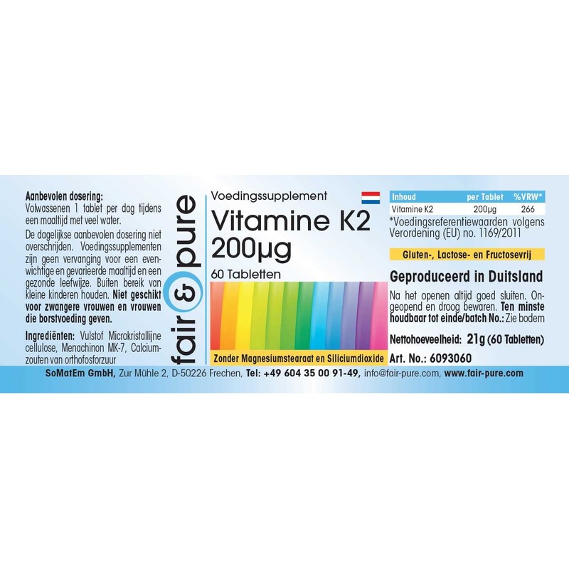 Fair & Pure® - Vitamin K2 Tablets 200 mcg -