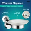 Modern Round Soap Dish Holder Chrome Wall Mounted Bathroom Accessory