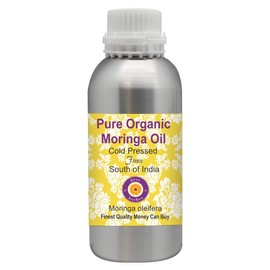 Deve Herbes Pure Organic Moringa Oil (Moringa oleifera) Cold Pressed 300ml (10 oz)