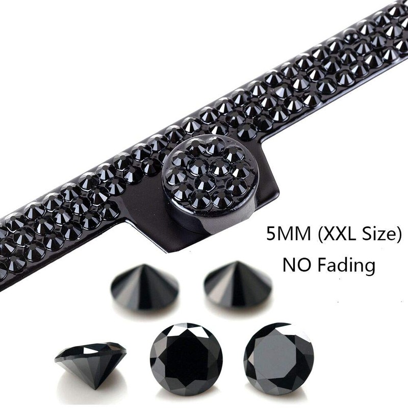 Bling Rhinestone License Plate Frame,Luxury Diamond Inlaid Thin Border Car