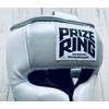 RIZE RING "Professional SS" Lightweight Headgear, Silver/White, Medium