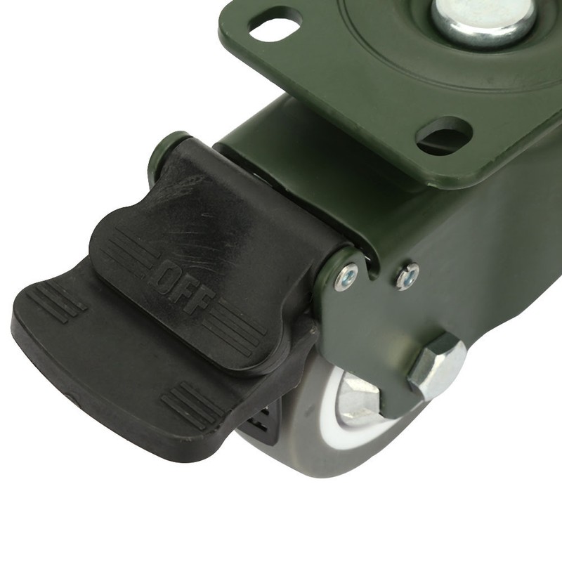 Manganese Steel Bracket 3 inches Bearing Caster Wheels TPR Trolley