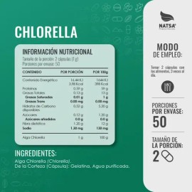 Chlorella, 300 Cápsulas (3 Frascos 100 Cap C/u) Sabor Natural