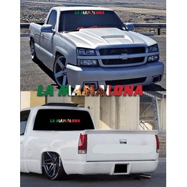 La Mamalona Mexico Decal Sticker Windshield Banner for Front or Back Car Truck SUV Calcamonia Vinyl MX Style #I (33" Length)