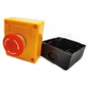 KIRO&SEEU Red Sign Mushroom Emergency Stop Push Button Switch Station