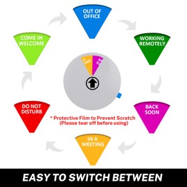 Privacy Door Signs 6 Options: Do Not Disturb/Come in Welcome/Out of Office/Working Remotely/Back Soon/in a Meeting Sign, for Office