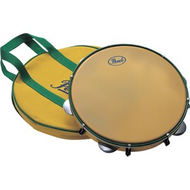 Pearl Brazilian Percussion Tambourine, Yellow, Green and Blue, 12" (PBP612)