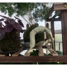 Artgenius Abstract Yoga girl Statue,Home Decorative Girl Yoga Scuplture （Arch Bridge