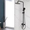 OUBONI Exposed Shower System 8 Inch Rainfall Shower Head Matte