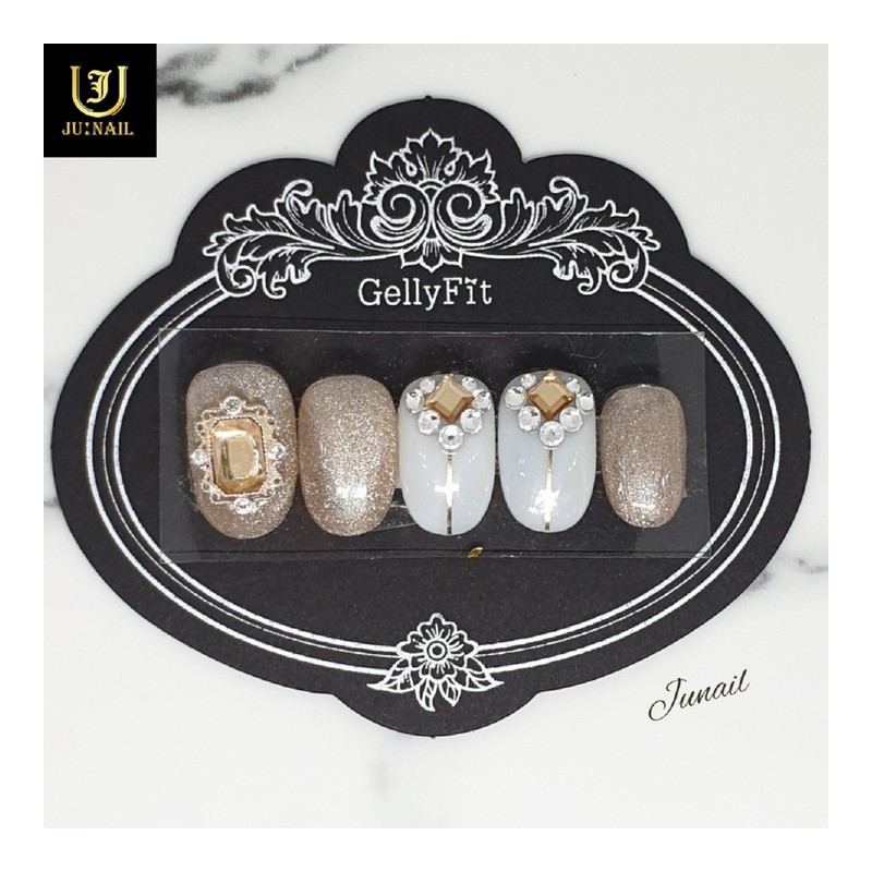 Golden Shadow Handmade Nail Tips - Long Stiletto / 골든셰도우