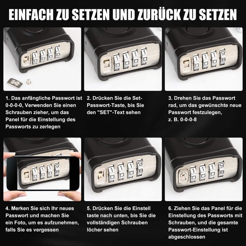 Heavy Combination Lock with Long Shackle, Weatherproof Outdoor Anti-Theft Security