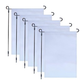 Pesky Patriot 5 Pcs Sublimation Blank Garden Flags 100% Polyester 3 Layer Double-Sided Ready for Printing Garden or Lawn Banner | 12x18in DIY Vinyl or Dye Sublimation Blank Flags Pack of 5