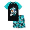 Topgal Pajamas for Boys 2-Piece Top Shorts Loungewear Trendy Blue